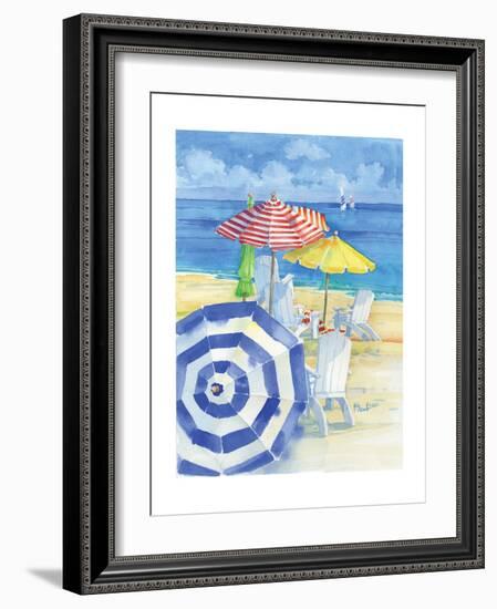 Watercolor Beach Vertical-Paul Brent-Framed Art Print