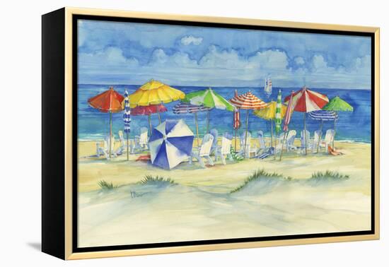 Watercolor Beach-Paul Brent-Framed Stretched Canvas