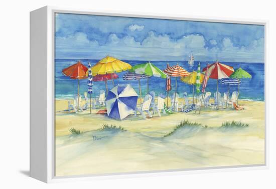 Watercolor Beach-Paul Brent-Framed Stretched Canvas