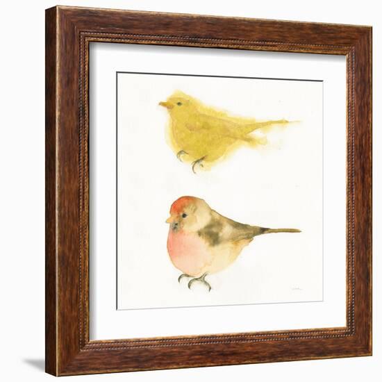 Watercolor Birds I Sq-Shirley Novak-Framed Art Print