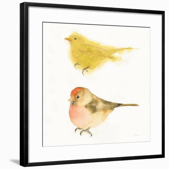 Watercolor Birds I Sq-Shirley Novak-Framed Art Print