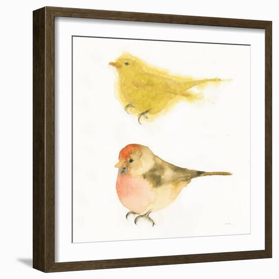 Watercolor Birds I Sq-Shirley Novak-Framed Art Print