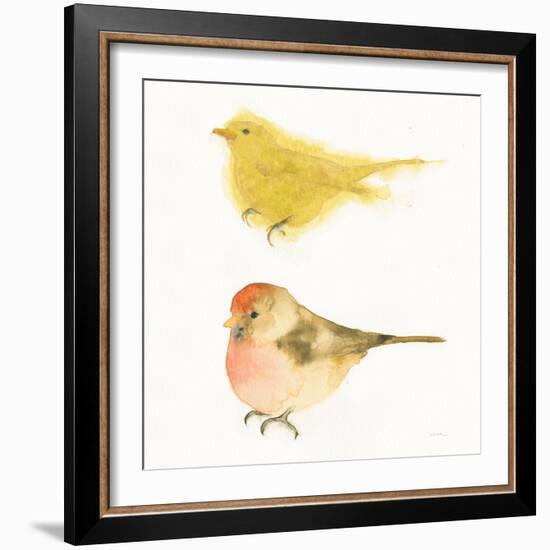 Watercolor Birds I Sq-Shirley Novak-Framed Art Print