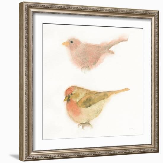 Watercolor Birds II Sq-Shirley Novak-Framed Art Print