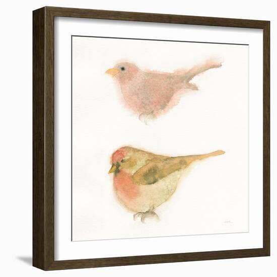 Watercolor Birds II Sq-Shirley Novak-Framed Art Print