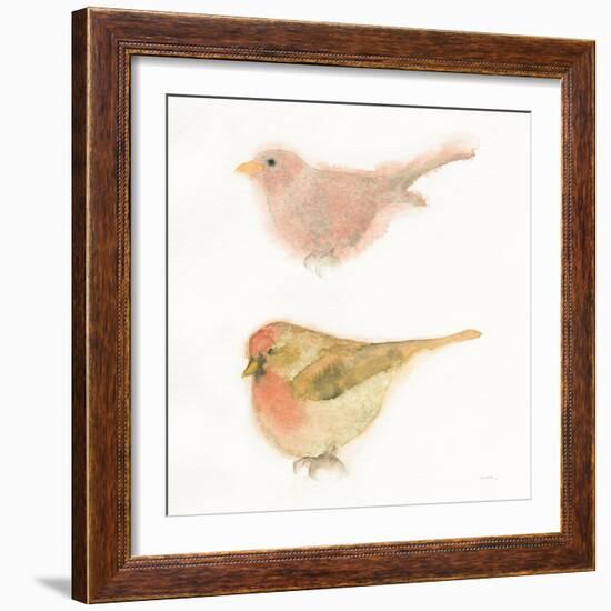 Watercolor Birds II Sq-Shirley Novak-Framed Art Print