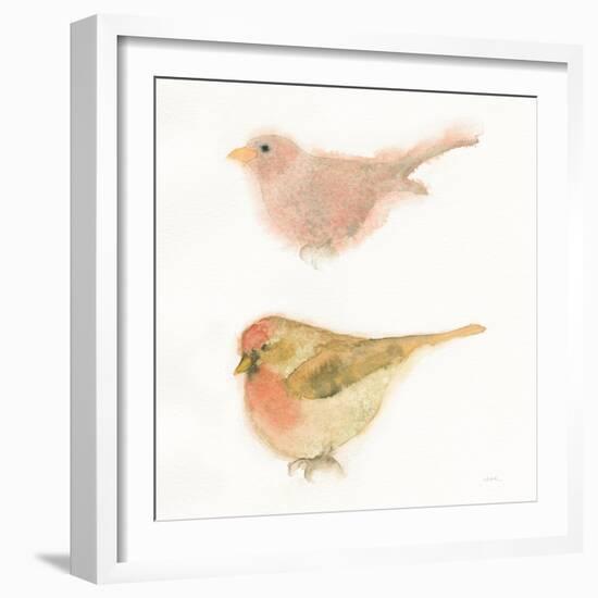 Watercolor Birds II Sq-Shirley Novak-Framed Art Print