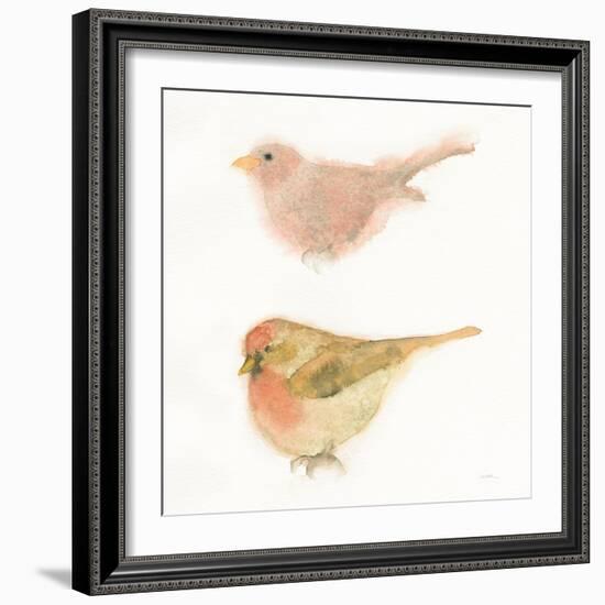 Watercolor Birds II Sq-Shirley Novak-Framed Art Print