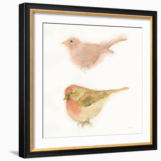 Watercolor Birds II Sq-Shirley Novak-Framed Art Print