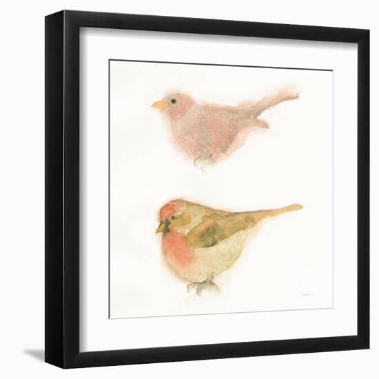 Watercolor Birds II Sq-Shirley Novak-Framed Art Print