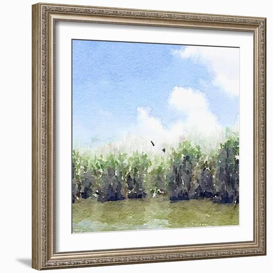 Watercolor Black Hammock Lake-Nola James-Framed Art Print