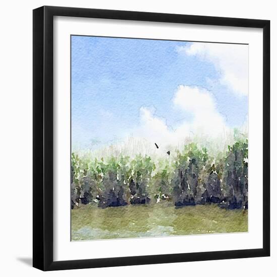 Watercolor Black Hammock Lake-Nola James-Framed Art Print