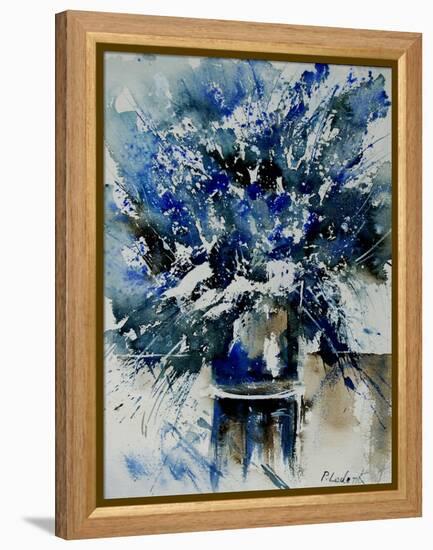 Watercolor Blue Bunch-Pol Ledent-Framed Stretched Canvas
