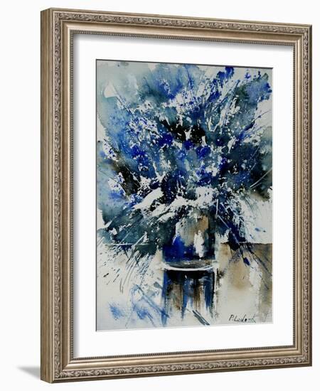 Watercolor Blue Bunch-Pol Ledent-Framed Art Print