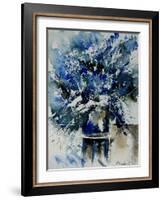 Watercolor Blue Bunch-Pol Ledent-Framed Art Print