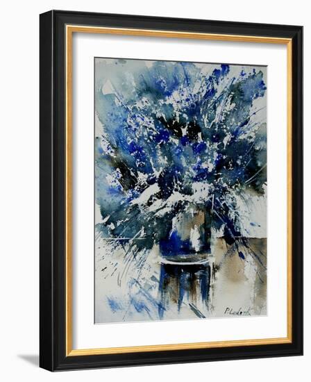 Watercolor Blue Bunch-Pol Ledent-Framed Art Print