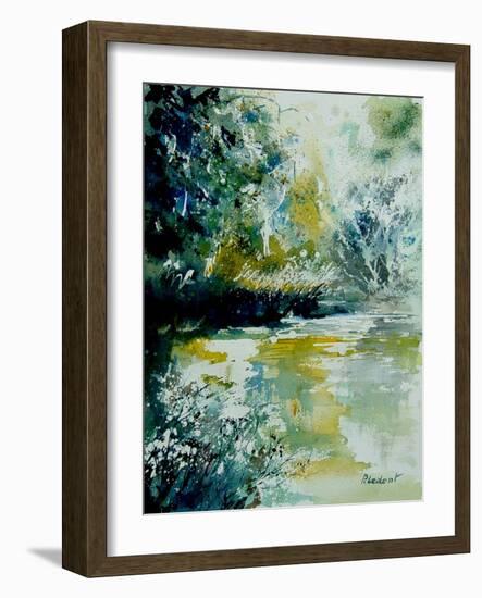 Watercolor Blue Pond-Pol Ledent-Framed Art Print