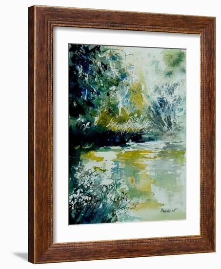 Watercolor Blue Pond-Pol Ledent-Framed Art Print