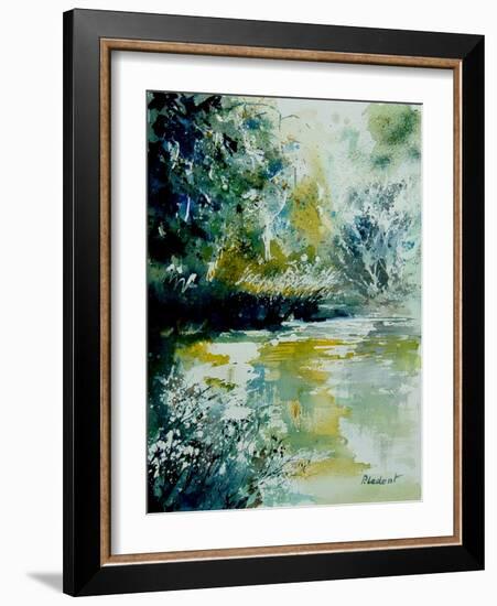 Watercolor Blue Pond-Pol Ledent-Framed Art Print