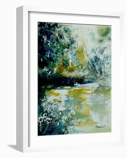 Watercolor Blue Pond-Pol Ledent-Framed Art Print