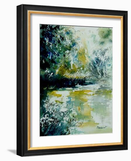 Watercolor Blue Pond-Pol Ledent-Framed Art Print