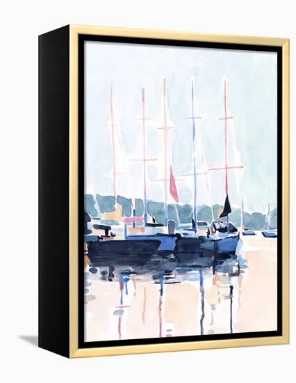 Watercolor Boat Club I-Emma Scarvey-Framed Stretched Canvas