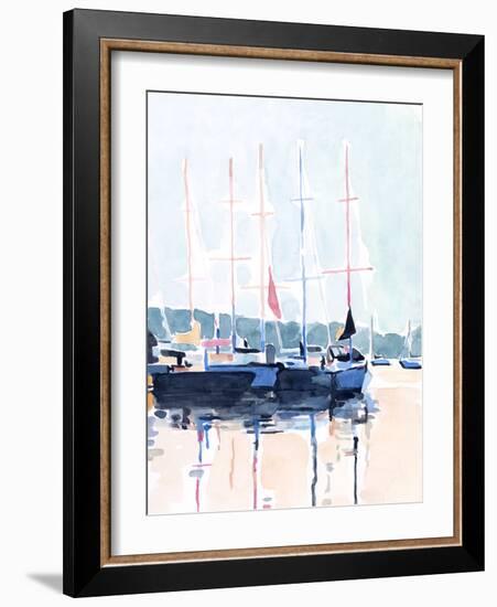 Watercolor Boat Club I-Emma Scarvey-Framed Art Print