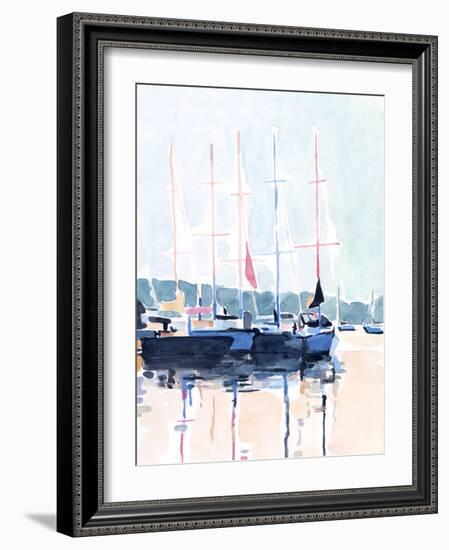 Watercolor Boat Club I-Emma Scarvey-Framed Art Print