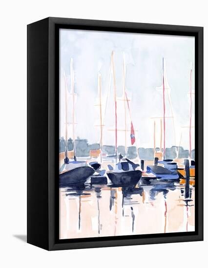 Watercolor Boat Club II-Emma Scarvey-Framed Stretched Canvas