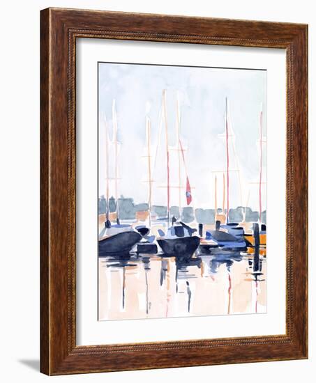 Watercolor Boat Club II-Emma Scarvey-Framed Art Print