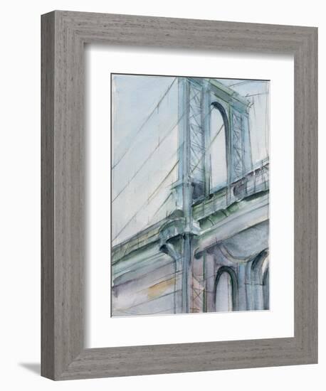 Watercolor Bridge Study I-Ethan Harper-Framed Art Print
