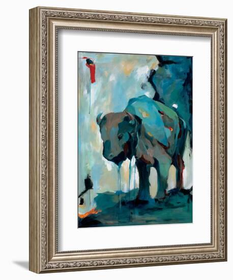 Watercolor Buffalo-Brooke Tangney-Framed Art Print