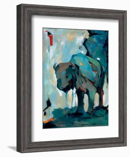 Watercolor Buffalo-Brooke Tangney-Framed Art Print