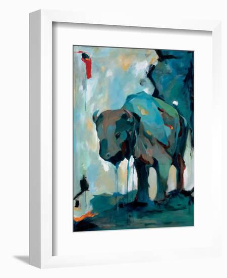 Watercolor Buffalo-Brooke Tangney-Framed Art Print