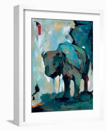 Watercolor Buffalo-Brooke Tangney-Framed Art Print