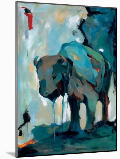 Watercolor Buffalo-Brooke Tangney-Mounted Art Print