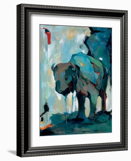 Watercolor Buffalo-Brooke Tangney-Framed Art Print