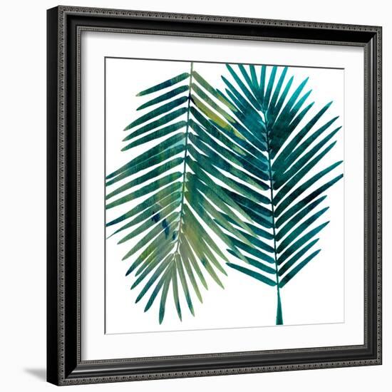 Watercolor Burst 1 White-Sheldon Lewis-Framed Art Print