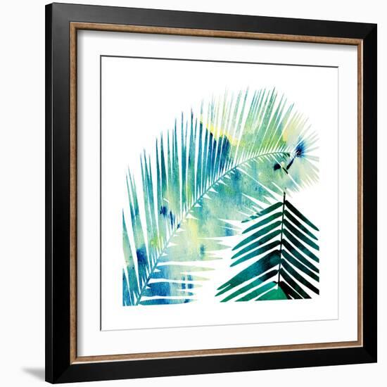 Watercolor Burst 2 White-Sheldon Lewis-Framed Art Print