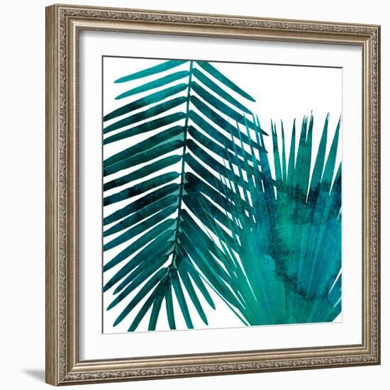 Watercolor Burst 3 White-Sheldon Lewis-Framed Art Print