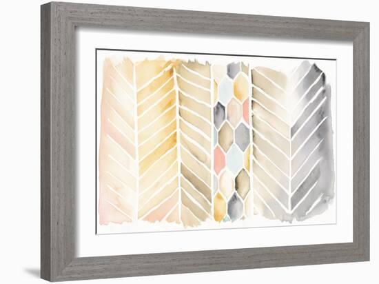 Watercolor Chevron-Elyse DeNeige-Framed Art Print