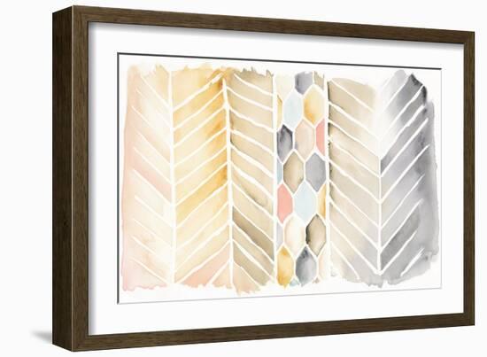 Watercolor Chevron-Elyse DeNeige-Framed Art Print