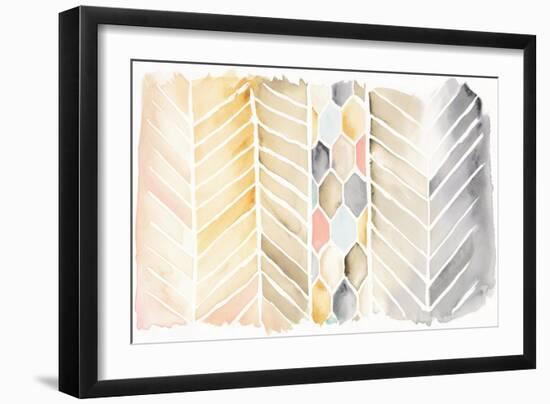 Watercolor Chevron-Elyse DeNeige-Framed Art Print