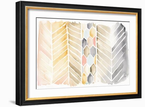 Watercolor Chevron-Elyse DeNeige-Framed Art Print