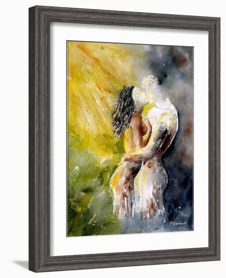 Watercolor Couple-Pol Ledent-Framed Art Print