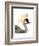 Watercolor Crested Crane-Naomi McCavitt-Framed Art Print