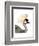 Watercolor Crested Crane-Naomi McCavitt-Framed Art Print