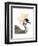 Watercolor Crested Crane-Naomi McCavitt-Framed Art Print