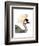 Watercolor Crested Crane-Naomi McCavitt-Framed Art Print