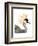 Watercolor Crested Crane-Naomi McCavitt-Framed Art Print